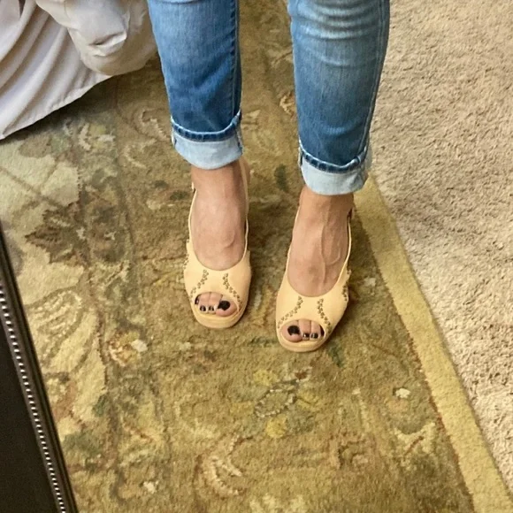 CalleenCordero Genuine Leather Studded Heels - Picture 9 of 11